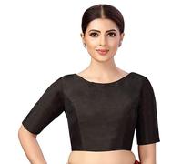 Fashnkart Saree Blouses pour Femmes Readymade Choli Solid Half Sleeve Plain Fashion Ethnic Saree Blouse