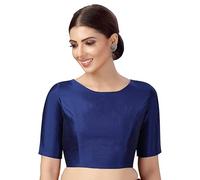 Fashnkart Saree Blouses pour Femmes Readymade Choli Solid Half Sleeve Plain Fashion Ethnic Saree Blouse
