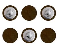 Fashnkart Velours Artisanat Tissu Recouvert Bouton Rond Rembourrage Couture Métal Scrapbooking Tricot Projet De Bricolage 12 Pcs Grand Marron