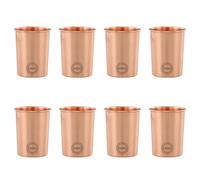 Fashnkart Verres en cuivre pur Eau potable Santé ayurvédique Gobelets en cuivre pur 10,14 oz 300 ml (uni) (8 Pcs)