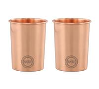 Fashnkart Verres en cuivre pur pour eau potable Santé ayurvédique Gobelets en cuivre pur 10,14 oz 300 ml Lot de 2 (Uni)
