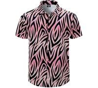 Fashonal Chemise hawaïenne boutonnée pour homme Imprimé animal Taille S à 4XL, Taille 4XL