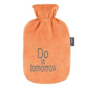 Fashy 67398_34 Bouillotte Avec Flauschbezug, Abricot, Avec Inscription