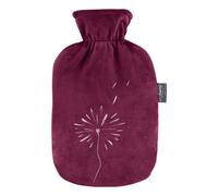fashy 67407_55 Bouillotte En Housse Douillette Brodée, Mauve, 2 L
