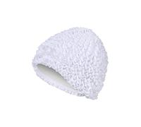 Fashy Bonnet de bain à volants pour femme – Blanc