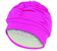 Fashy Bonnet De Bain En Tissu Rose Avec Doublure En Film Et Étanchéité