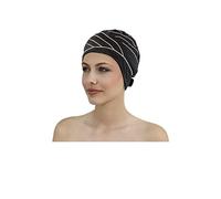 Fashy Exclusif Bonnet de Bain en Tissu pour Femmes, Noir/Marron, Taille Unique