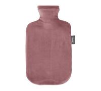 Fashy Bouillotte 2,0 l avec housse en peluche, rose