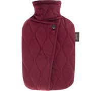 Fashy Bouillotte 2,0 l, bordeaux, housse matelassée avec bouton pression et fermeture Velcro