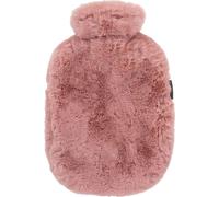 Fashy bouillotte 2 L avec housse en peluche douce de haute qualité rose