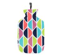 fashy Bouillotte 2 l avec housse et fermeture Velcro Multicolore 67372 01