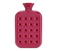 Fashy Bouillotte avec coussin nid d'abeille magenta 1,2 l, rouge, motif nid d'abeille