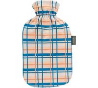 fashy bouillotte moelleuse à carreaux 2l abricot