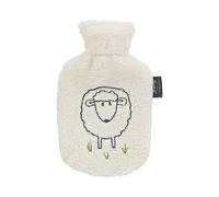 Fashy Bouillotte pour enfant avec housse moelleuse mouton, 0,8 l, blanc