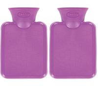 fashy Chauffe-poche 0,3 l en thermoplastique avec poignée rabattable sur la fermeture, lilas (Lot de 2)