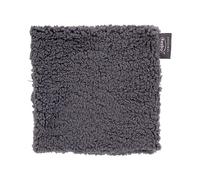Fashy Coussin chauffant garni de noyaux de cerise, housse en tissu recy uveteux, gris