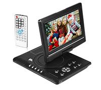 fasient Lecteur DVD HD Portable de 9 Pouces, Lecteur vidéo DVD à écran Large LCD Rotatif à 270 degrés Compatible avec AVI EVD DVD, SVCD, VCD, CD, CD-R/RW et MPEG-4 pour Voiture en Plein air(EU)