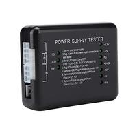 fasient Testeur d'alimentation 20/24 Broches vérificateur Noir PSU/ATX/SATA/HDD Outil de détection de l'alimentation Ordinateur PC testeur d'alimentation avec Voyant Lumineux