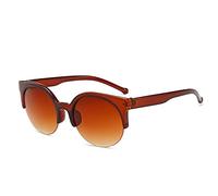 Fasion Sunglasses des Lunettes de Soleil Demi-Monture Ronde Lunettes De Soleil Femmes Mode Lunettes De Soleil Vintage Ma
