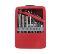 Fasizi Coffret de 16 tarauds et forets avec clé à taraud réglable, forets hélicoïdaux de 2,5 à 10,2 mm, outils de filetage dans une boîte de rangement en métal.