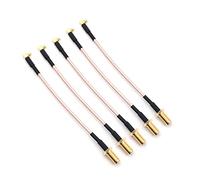 Fasizi Lot de 5 connecteurs d'antenne RG316 Pigtail SMA mâle vers MMCX mâle à faible perte à angle droit - Trou interne en spirale externe SMA