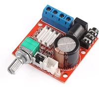 Fasizi Mini amplificateur audio stéréo électronique Hi-Fi 2.0 assemblé AMP portable 10 W + 10 W 2 canaux Classe D DC 12 V pour CD MP3 MP4 PC haut-parleur