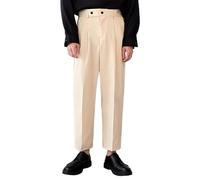 FASLOLSDP Pantalon chino pour homme - Pantalon stretch slim fit élégant - Pantalon en tissu confortable et pratique pour le travail et les loisirs - Pantalon de costume décontracté - Jambe droite