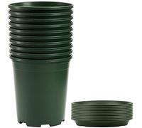Fasmov Lot de 10 Pots de Fleurs durables de 3,8 l avec 10 palettes Assorties
