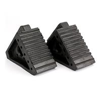 Fasmov Lot de 2 Cale de Roue Voiture Bloc Anti-dérapant Bouchon Alignement de Roue pour Moto de Camion de Voiture, Noir (3,85 kg)