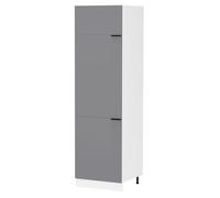 Fasola armoire haute pour cuisine 60 cm 3 portes gris anthracite, blanc.