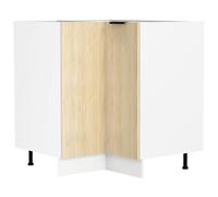 Fasola meuble bas de cuisine , armoire d'angle 1 porteReproduction chêne, blanc.