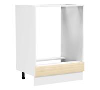 Fasola meuble bas de cuisine pour four 60 cm Reproduction chêne, blanc.