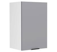 Fasola meuble haut de cuisine 40 cm 1 porte gris anthracite, blanc.
