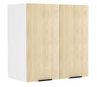 Fasola meuble haut de cuisine 60 cm 2 portesReproduction chêne, blanc.