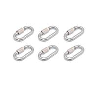 Faspiroty 4 pièces M12 Mousqueton de Verrouillage Clip Petit Lien Rapide connecteur de chaîne Anneau de Verrouillage Porte-clés Boucle+6