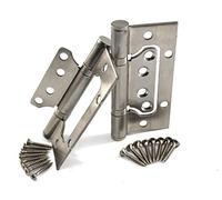 Faspiroty Lot de 2 charnières de porte à roulement à billes en acier inoxydable 304 de 10,2 cm pour se déplacer en douceur et silencieusement (argenté)