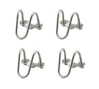 Faspiroty U-shaped pipe clamps Lot de 4 colliers de serrage M8 x 20 x 25 en acier inoxydable argenté pour tuyau double en forme de U