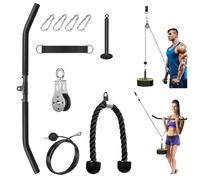 FASPUP Poulie Musculation Cable, Tirage Maison Triceps Haute et Basse, Entraînement des Bras LAT Pulldown Machine, Équipement pour Biceps Curl