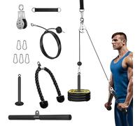 FASPUP Poulie Musculation Cable, Tirage Maison Triceps Haute et Basse, Entraînement des Bras LAT Pulldown Machine, Équipement pour Biceps Curl