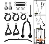 FASPUP Poulie Musculation, Fitness Musculation Poulie Tirage, Entraînement des Bras LAT pulldown Machine Équipement pour Biceps Curl, Extensions de Triceps
