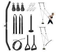 FASPUP Poulie Musculation, Fitness Musculation Poulie Tirage, Entraînement des Bras LAT pulldown Machine Équipement pour Biceps Curl, Extensions de Triceps