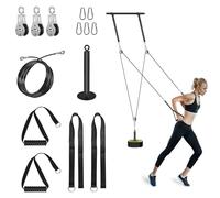 FASPUP Poulie Musculation, Fitness Musculation Poulie Tirage, Entraînement des Bras LAT pulldown Machine Équipement pour Biceps Curl, Extensions de Triceps