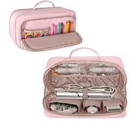 Fasrom Étui de Rangement Compatible avec Le Sèche-Cheveux Dyson Airwrap, Sac de Transport pour Outil de Coiffure Compatible avec Le Shark Flexstyle et Le Lisseur, Rose