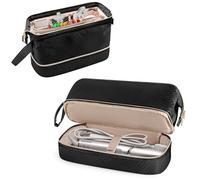 Fasrom Sac de Rangement Compatible avec le Sèche-cheveux Dyson Airwrap, Sac de Voyage Largement Ouvert Compatible avec les Attaches Shark Flexstyle Stockage Titulaires de sèche-cheveux de Voyage, Noir