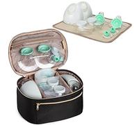 Fasrom Sac de Tire-Lait Compatible avec Les Pompes Elvie Et Medela Pump, Sac de Transport pour Tire-Lait avec Tapis ImperméAble pour Les Mamans Qui Travaillent Et Qui Voyagent, Noir(Sac Seulement)