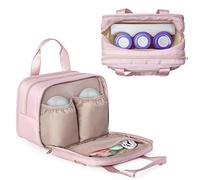 Fasrom Sac pour tire-lait portable avec glace compatible avec les tire-laits mains libres Elvie et Medela Pump in Style, étui de transport pour tire-lait portable pour les mamans qui travaillent, Rose