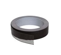 Fassadenprofile closoir obturateur de tuile anti oiseaux - grille d’aération toiture en aluminium, Blanc/Marron, 60m x 80mm