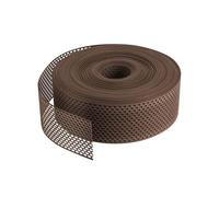 Fassadenprofile grille d’aération PVC 60m x 100mm - grille de ventilation rectangulaire anti-insectes pour toiture/gouttière - Marron