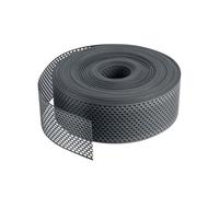 Fassadenprofile grille d’aération PVC 60m x 100mm - grille de ventilation rectangulaire anti-insectes pour toiture/gouttière - Noir