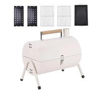 Fassgrill - Smoker Grill - Grillfass - Pellet Smoker - Camping-Grill-Smokers - Tragbarer Räucherofen - Leichter, Belüfteter Fassgrill Für, Garten, Haus, Balkon, Camping, Terrasse & Picknick